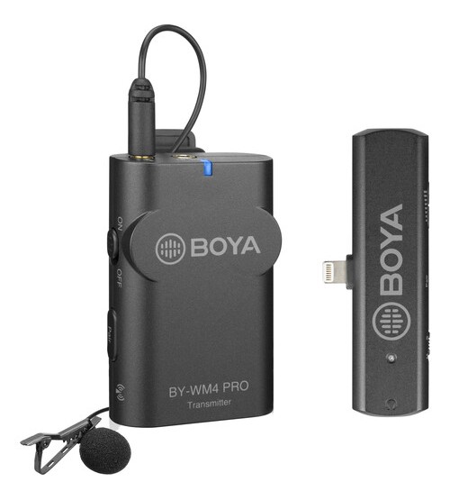 BOYA BY-WM4 PRO-K3 Digital Wireless Omni Lavalier Microphone System for Lightning iOS Devices (2.4 GHz)